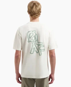 T-Shirt Korte Mouw Layered Logo Off White^Olaf Hussein New