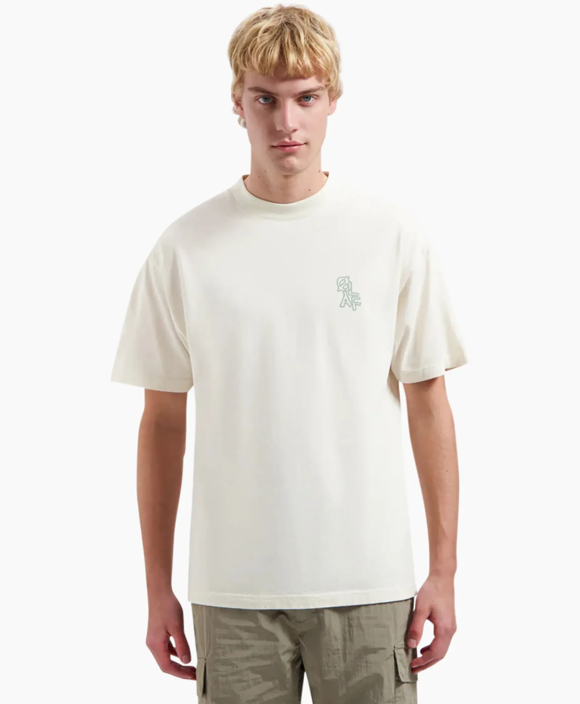 T-Shirt Korte Mouw Layered Logo Off White^Olaf Hussein New
