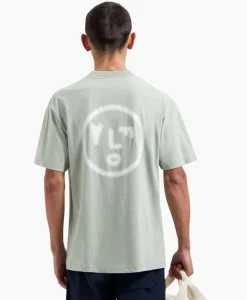 T-Shirt Korte Mouw Pixelated Face Groen^Olaf Hussein