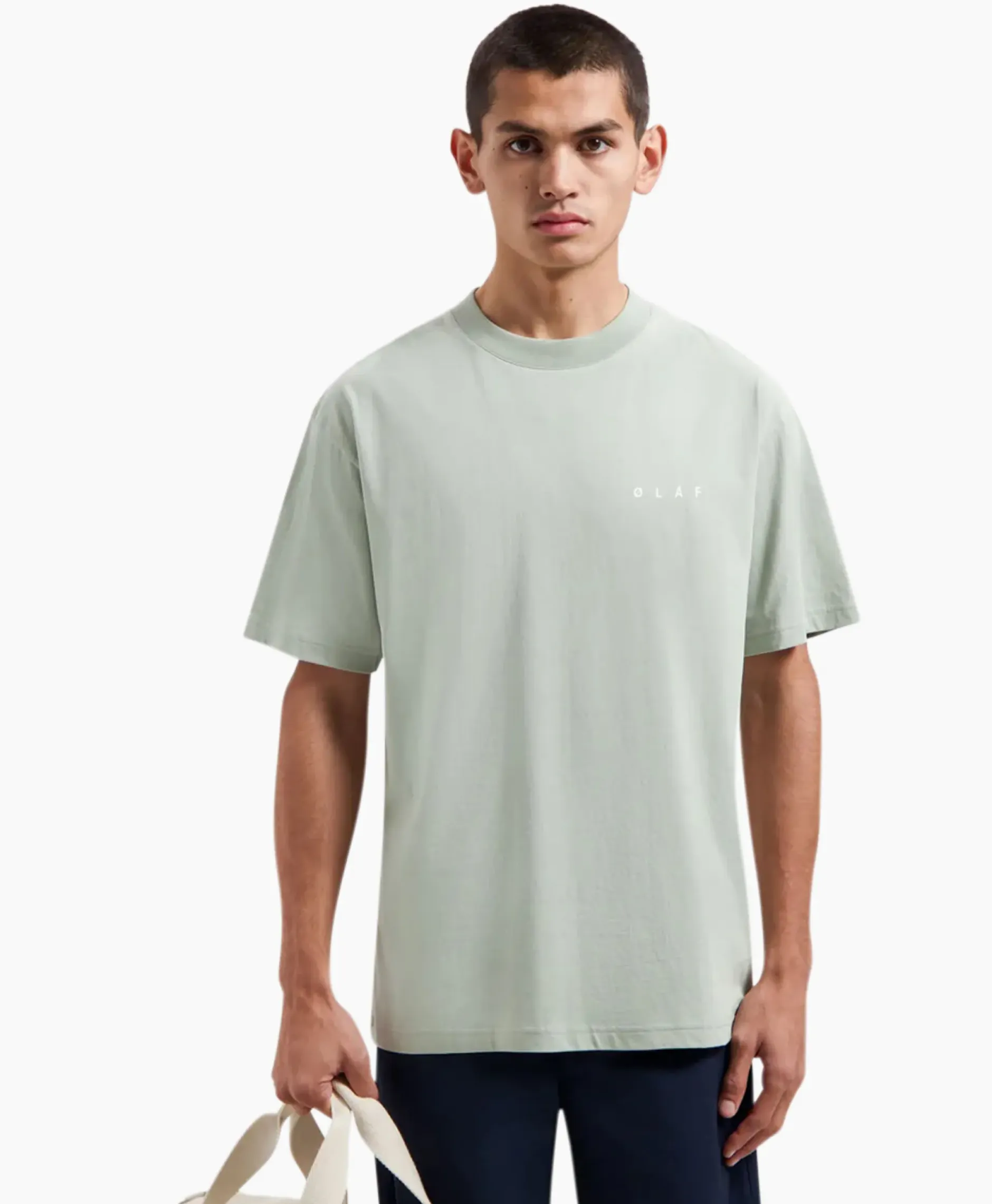 T-Shirt Korte Mouw Pixelated Face Groen^Olaf Hussein