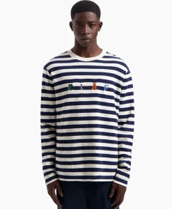 T-Shirt Stripe Sans Ls Wit^Olaf Hussein Online