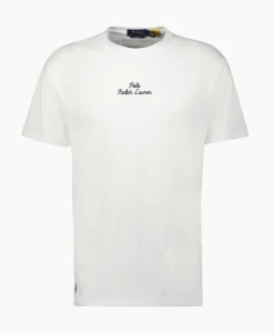 T-Shirt Korte Mouw Jersey Mid Logo Wit^Ralph Lauren Hot