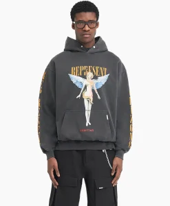 Hoodie Reborn Zwart^Represent