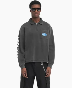 Pullover Classic Part Quarter Zip Zwart^Represent Online