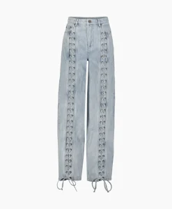Jeans Denim Laced Legj Blauw^Rotate Hot