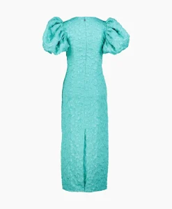 Midi Jurk 3D Jacquard Turquoise^Rotate Sale