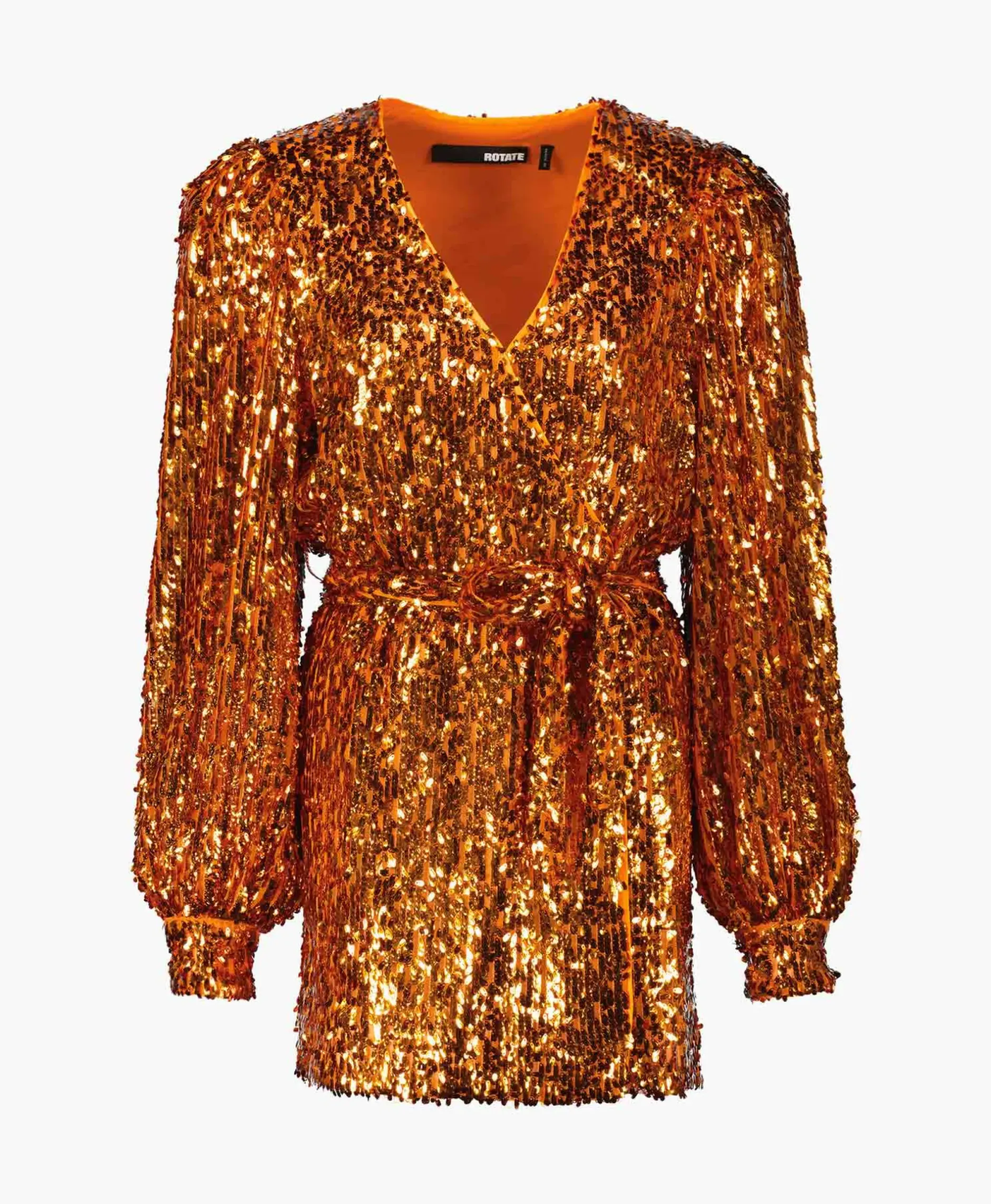 Mini Jurk Sequins Belted Oranje^Rotate Best