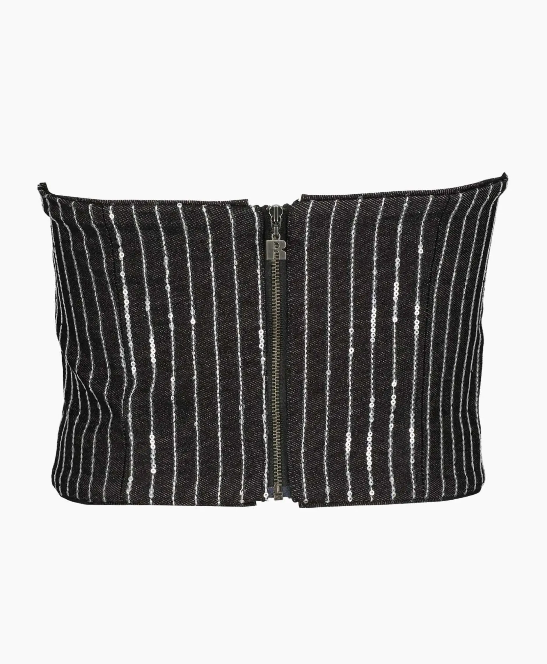 Top Sequin Twill Crop Zwart^Rotate Discount