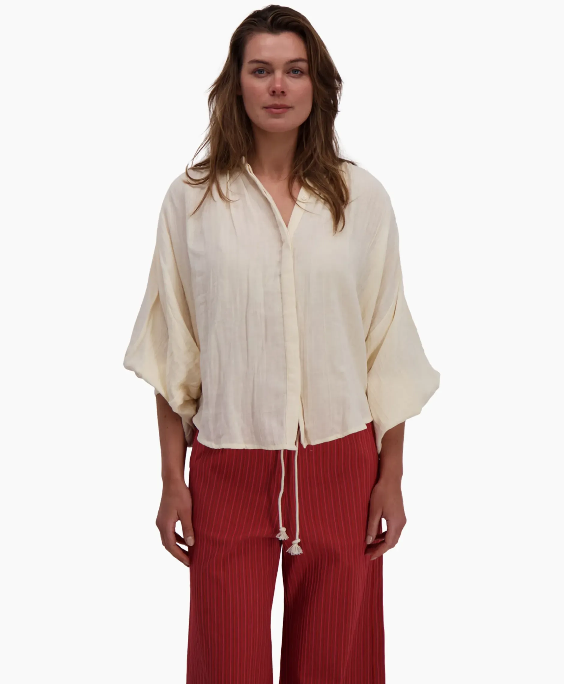 Blouse Balloon Resort Beige^Sea Me Happy
