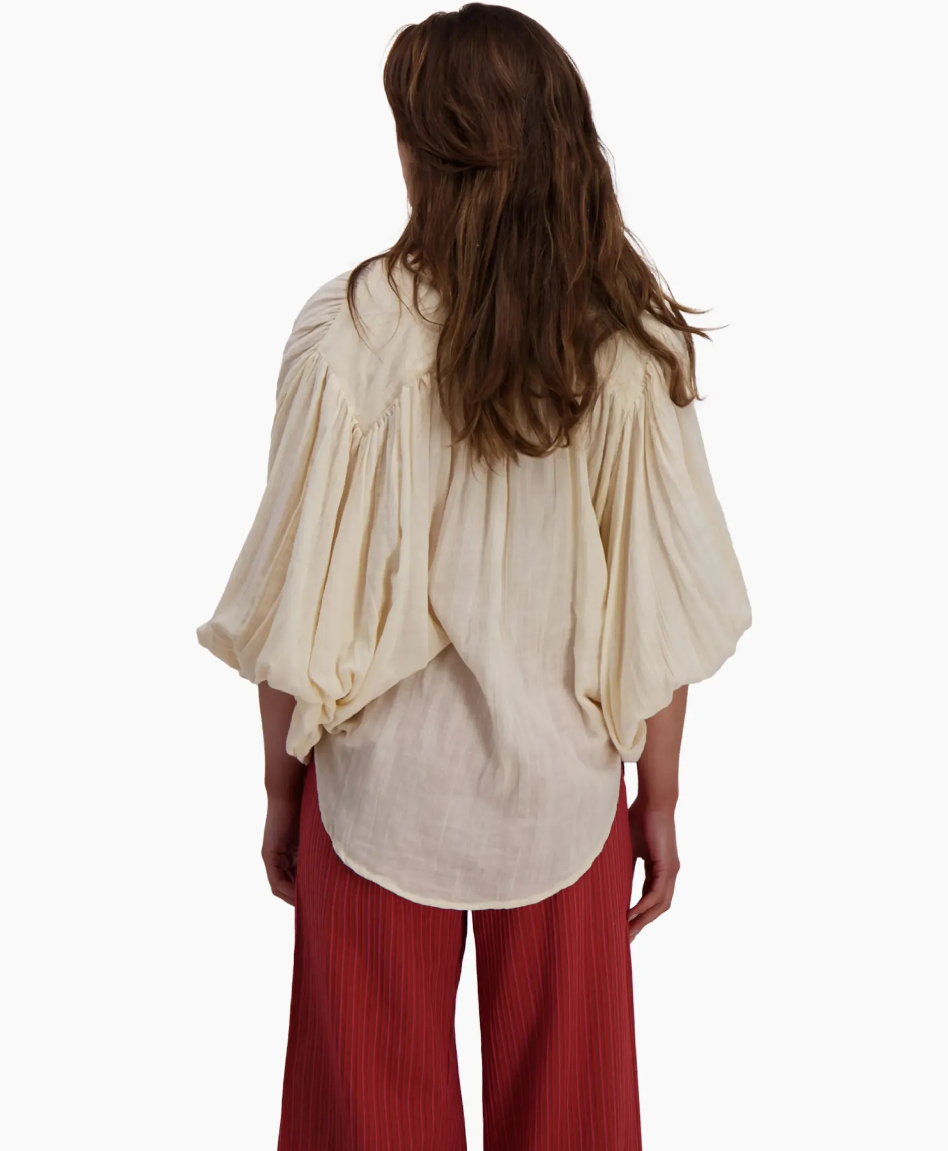 Blouse Balloon Resort Beige^Sea Me Happy