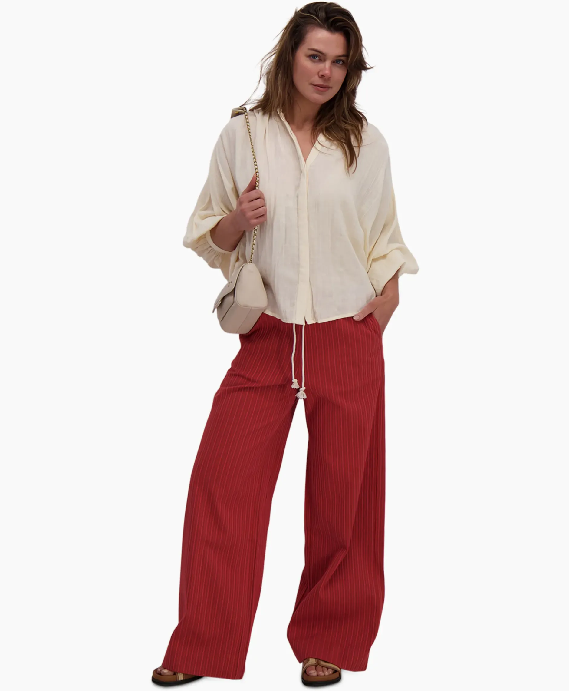 Blouse Balloon Resort Beige^Sea Me Happy