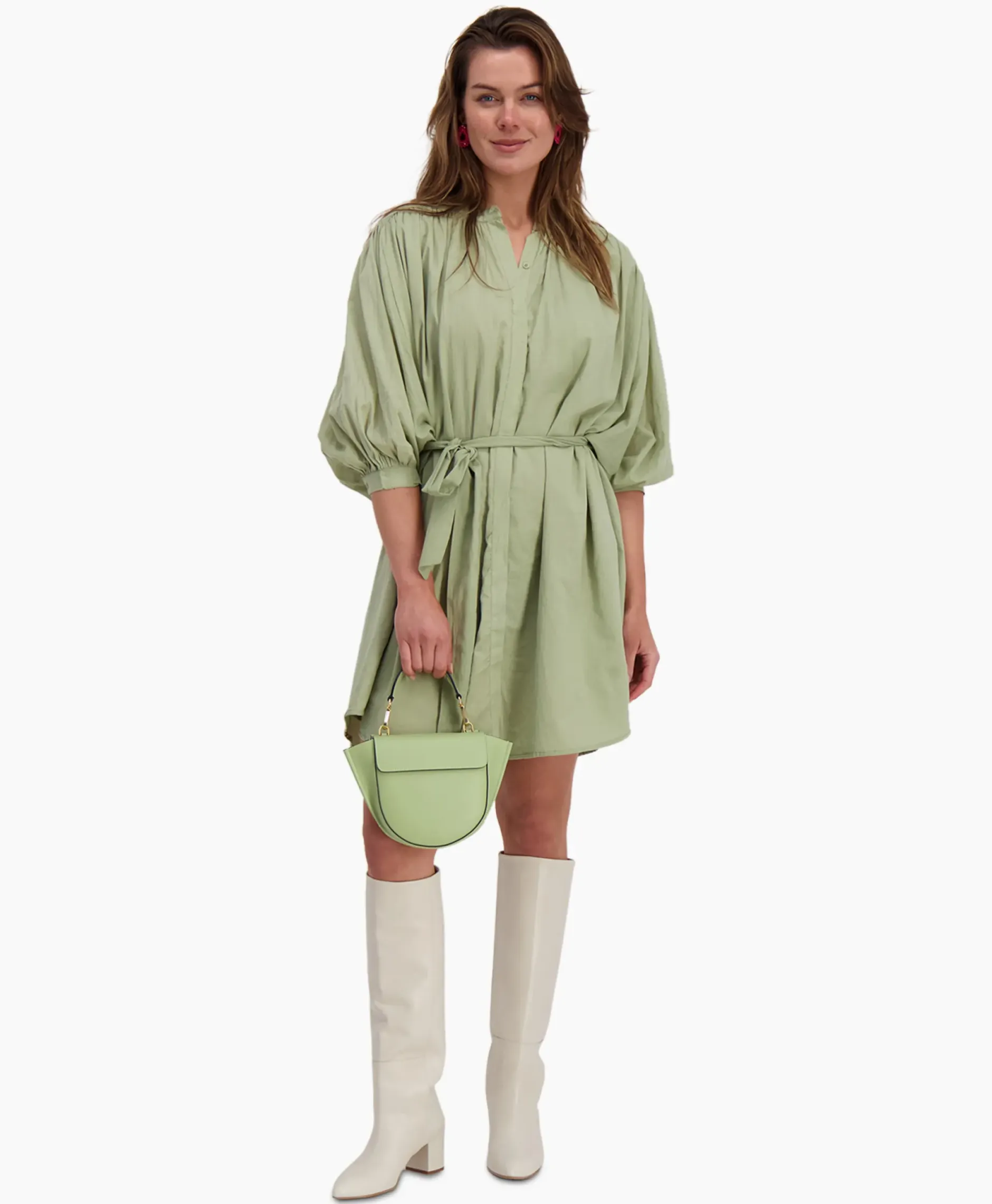 Mini Jurk Balloon Short Double Layered Licht Groen^Sea Me Happy
