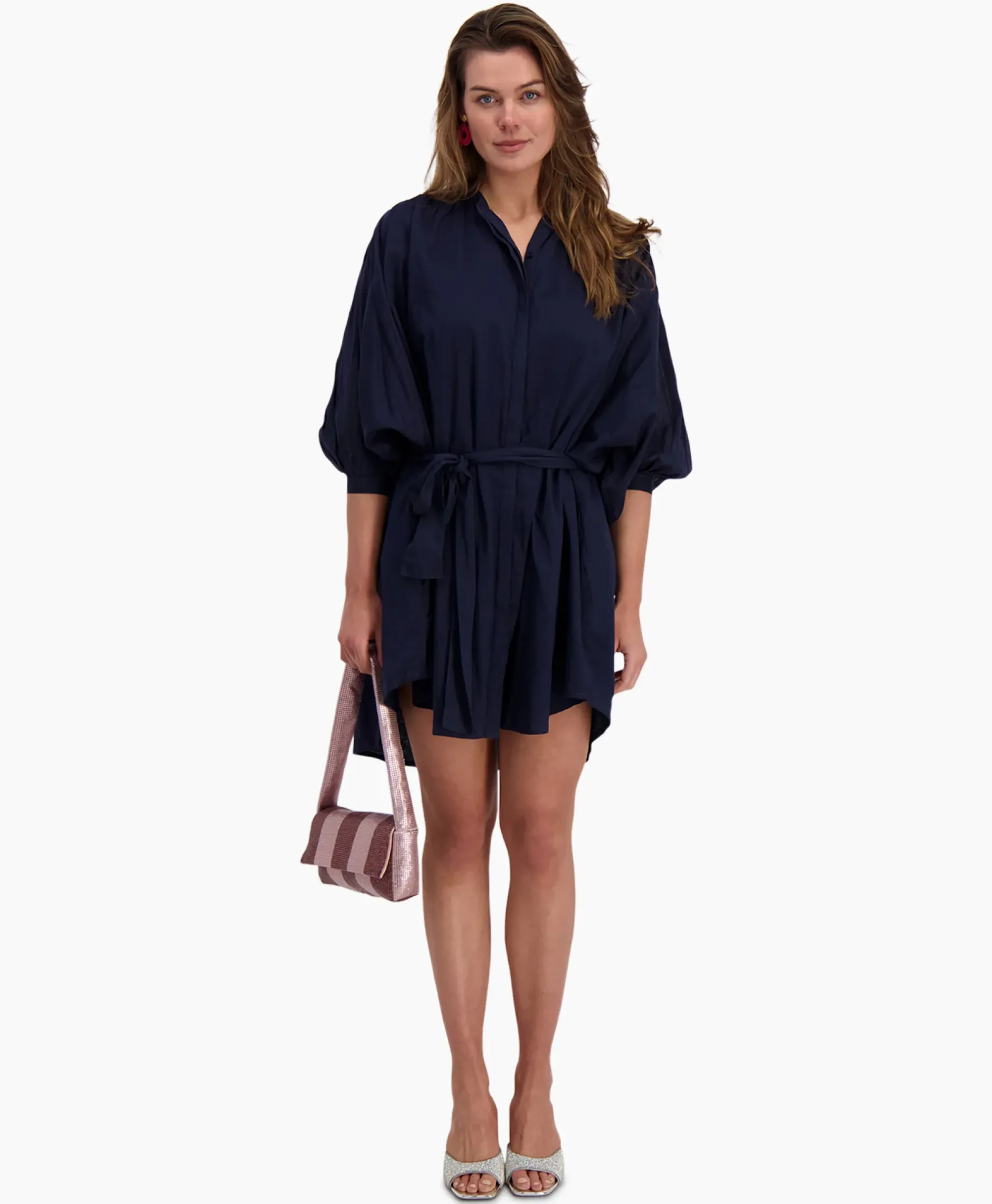Mini Jurk Balloon Short Double Layered Donker Blauw^Sea Me Happy Online