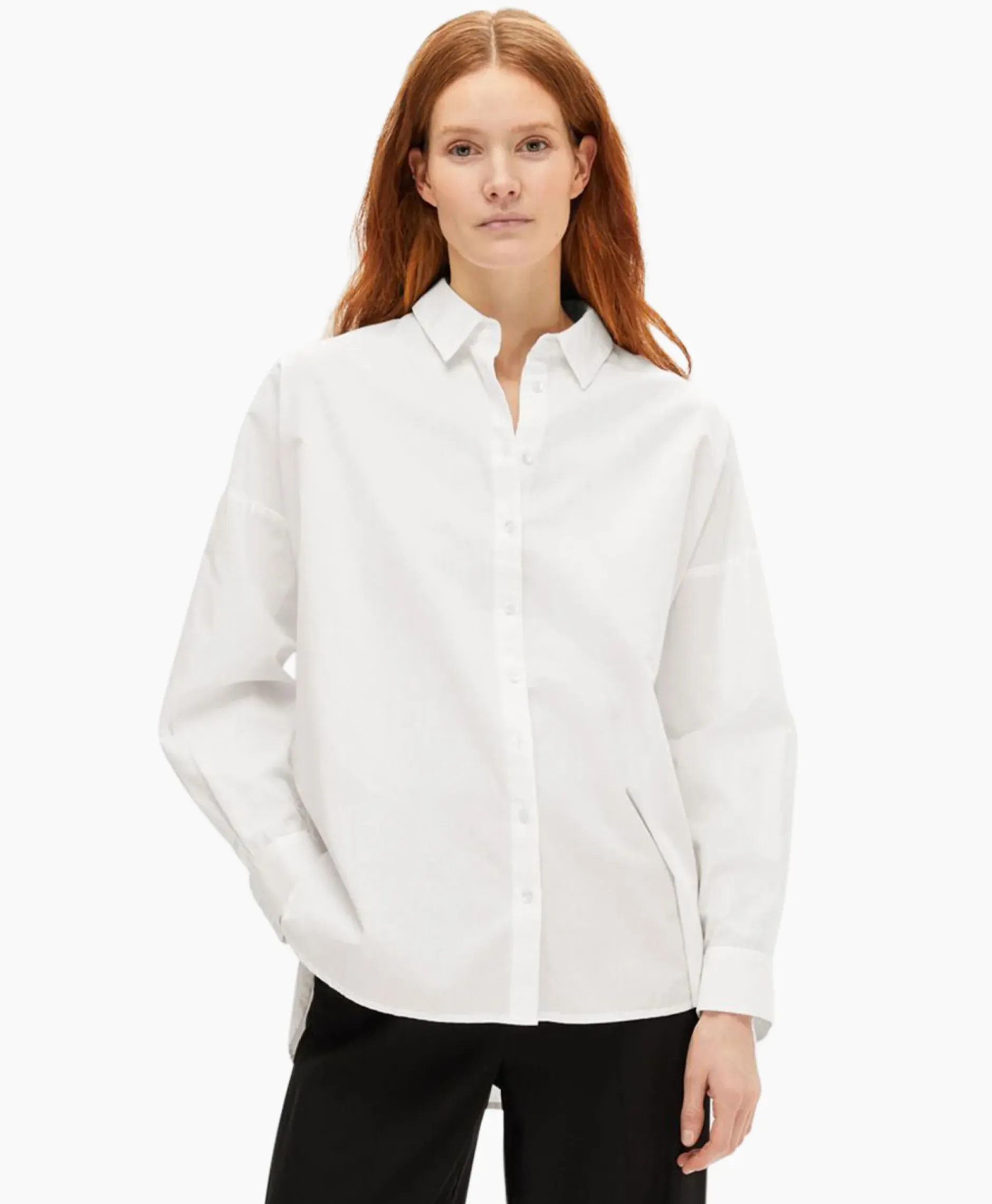 Blouse Dina-Sanni Ls Shirt Noos Wit^Selected Femme Hot