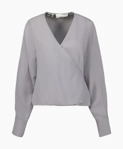 Blouse Jolie Ls Wrap Top Ex Grijs^Selected Femme Hot