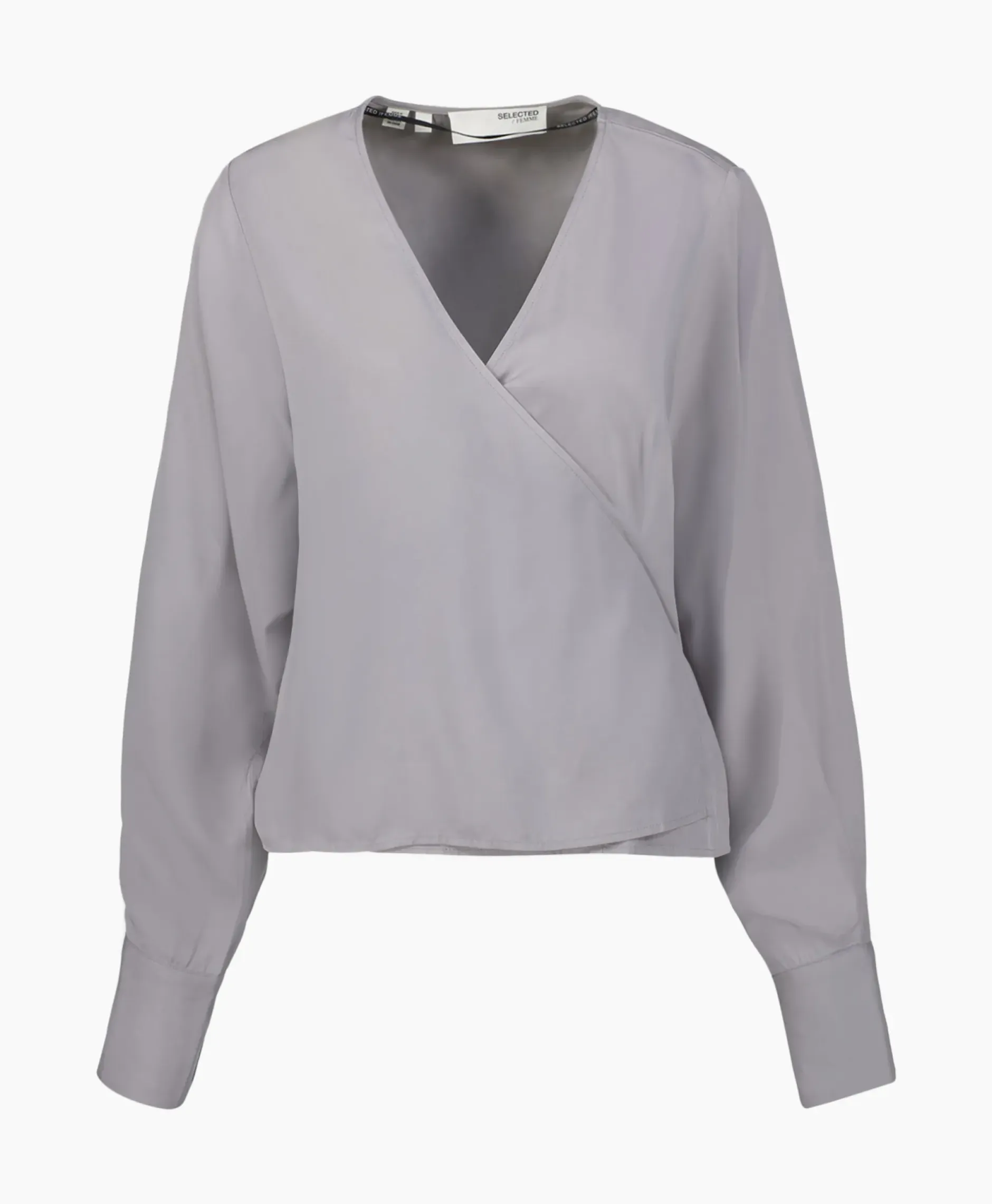 Blouse Jolie Ls Wrap Top Ex Grijs^Selected Femme Hot