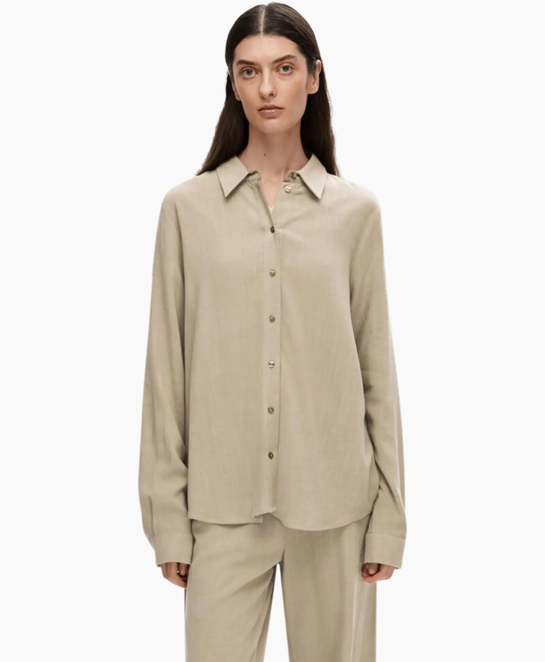 Blouse Viva Ls Shirt Noos Licht Grijs^Selected Femme Hot