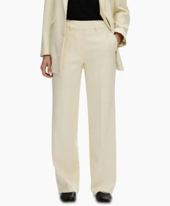 Broek Rita Mw Wide Pant Birch B Off White^Selected Femme Outlet
