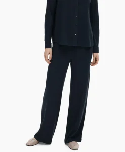 Broek Viva-Gulia Mw Long Linen Pant No Donker Blauw^Selected Femme