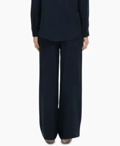 Broek Viva-Gulia Mw Long Linen Pant No Donker Blauw^Selected Femme