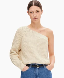 Gebreide Trui Sedora Ls Knit One Shoulder Off White^Selected Femme