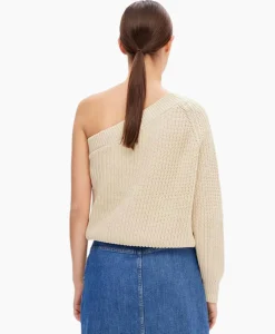 Gebreide Trui Sedora Ls Knit One Shoulder Off White^Selected Femme
