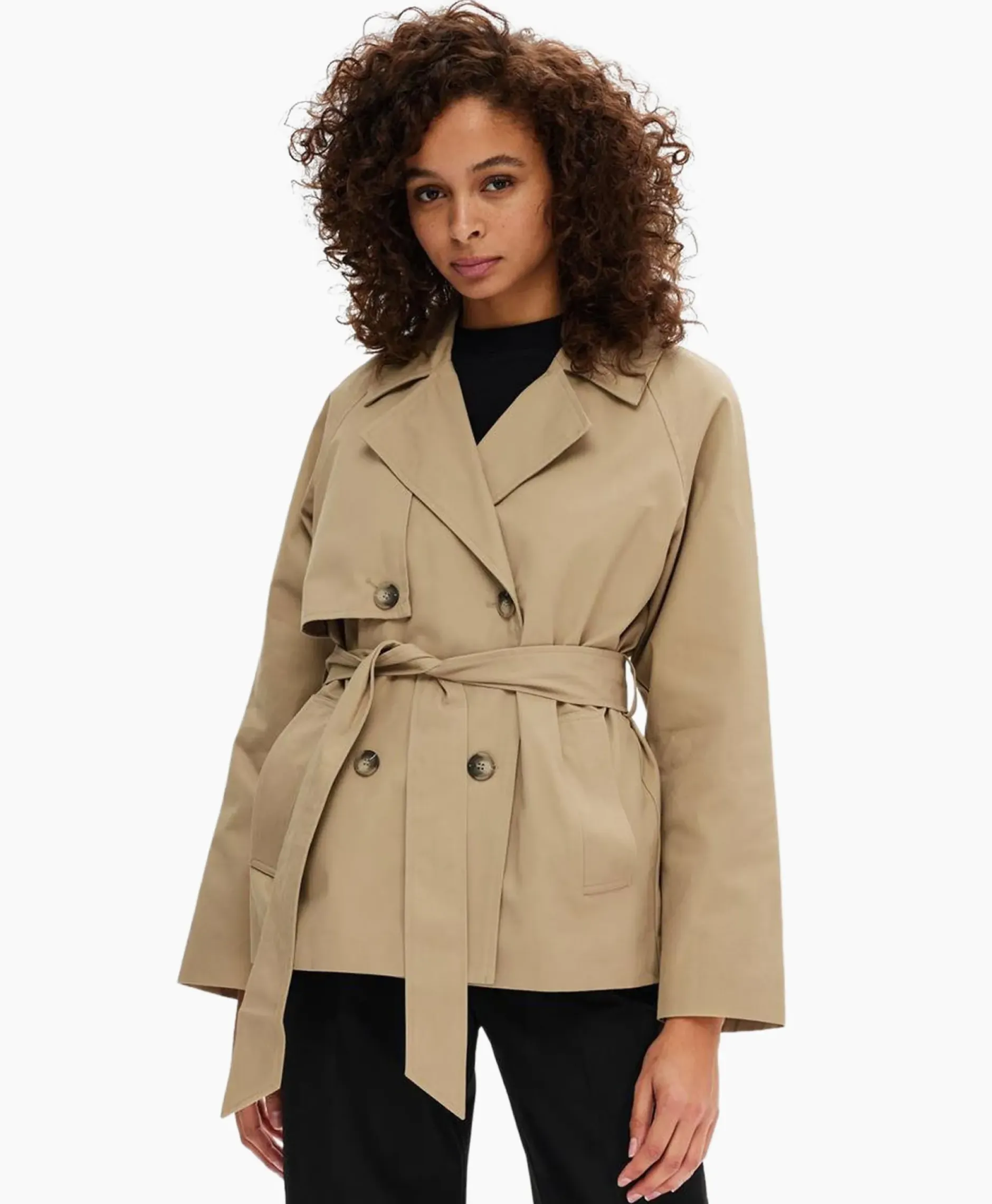 Jack Belinda Short Trench Coat Zand^Selected Femme Sale