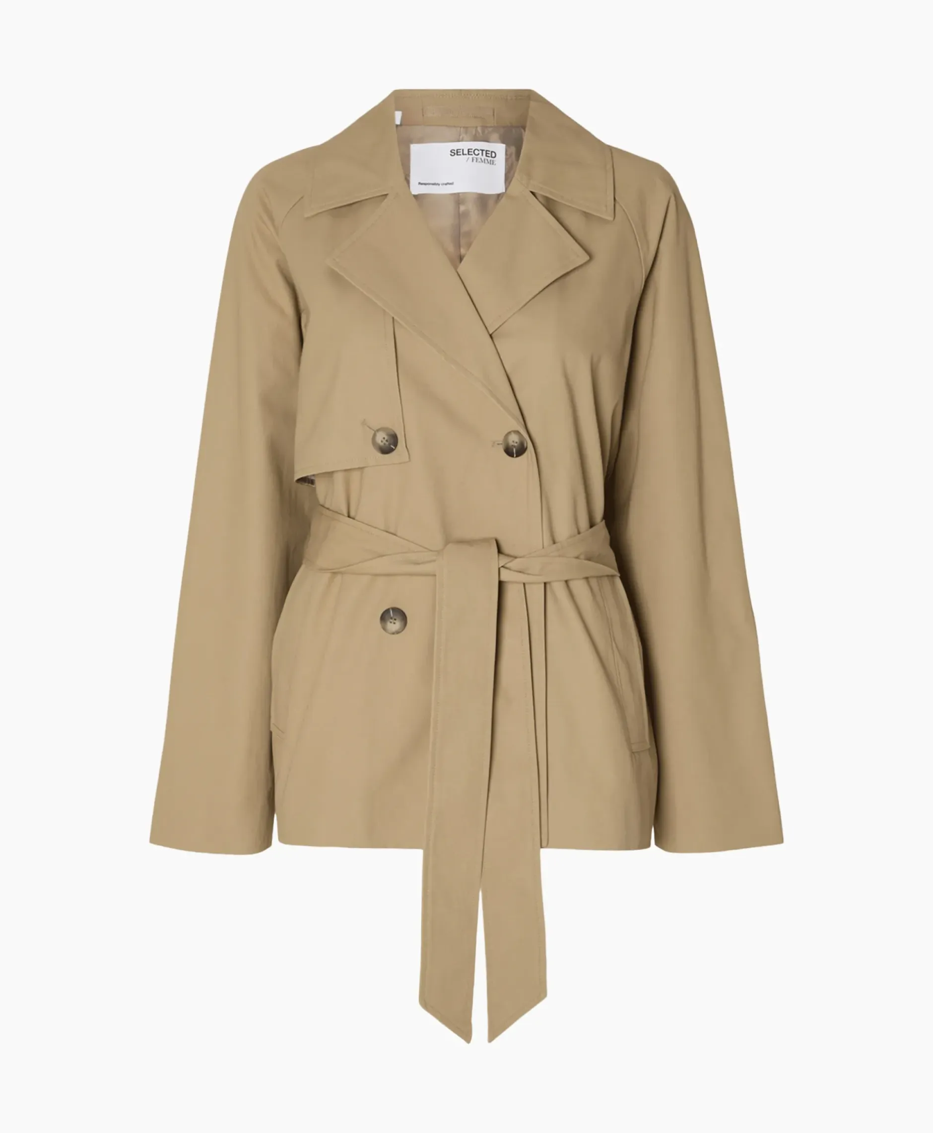Jack Belinda Short Trench Coat Zand^Selected Femme Sale