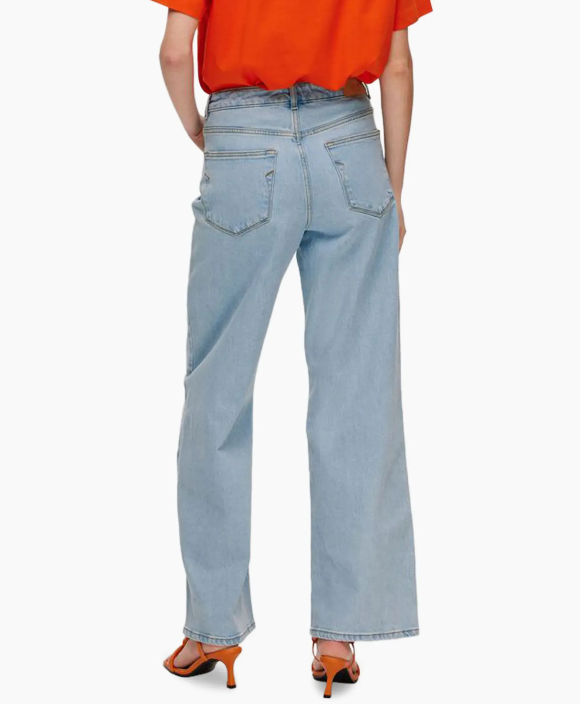 Jeans Alice-N Hw Wide Lon Sky Blue Jea Licht Blauw^Selected Femme