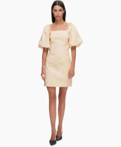 Jurk Firmina 3/4 On Off Short Dress B Zand^Selected Femme