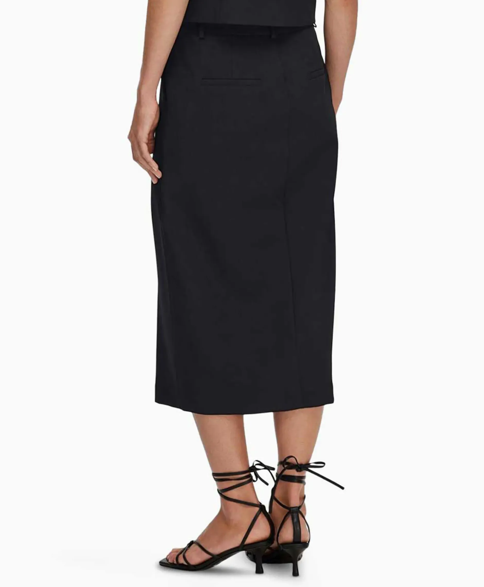 Midi Rok Rita Hw Long Skirt Dsm Donker Blauw^Selected Femme Discount