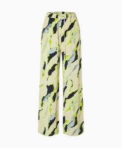 Pantalon Lilian Hw Aop Wide Pant B Goud^Selected Femme Hot