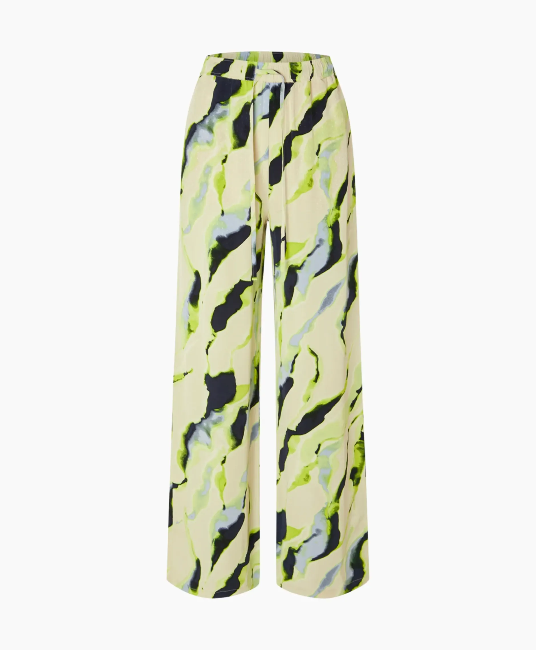 Pantalon Lilian Hw Aop Wide Pant B Goud^Selected Femme Hot