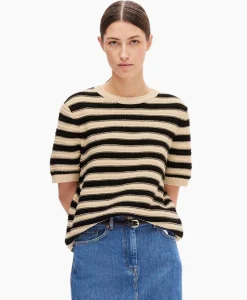 Pullover Dora Ss Knit O-Neck Goud^Selected Femme Sale