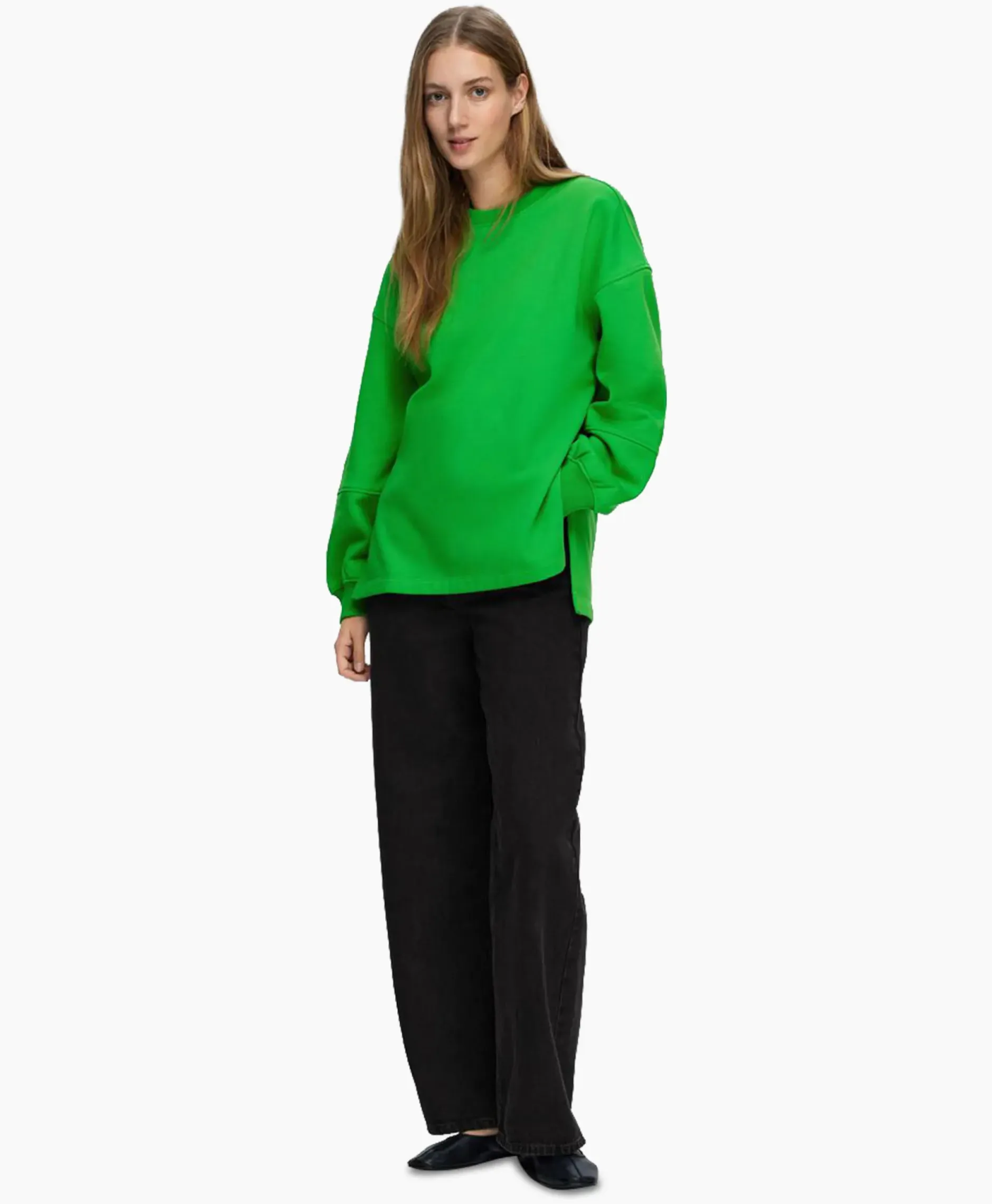 Pullover Yrsa Ls Crew Neck Sweat Groen^Selected Femme New