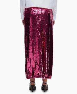 Rok Omina Hw Ankle Sequins Skirt B Pink^Selected Femme Clearance