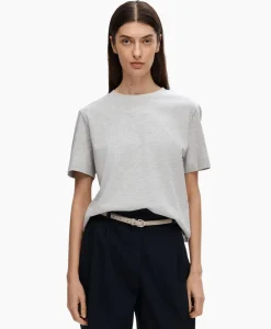 T-Shirt Essential Ssboxy Tee Noos Licht Grijs^Selected Femme Sale
