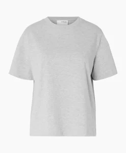 T-Shirt Essential Ssboxy Tee Noos Licht Grijs^Selected Femme Sale