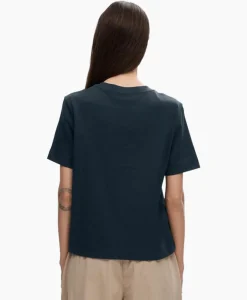 T-Shirt Essential Ssboxy Tee Noos Donker Blauw^Selected Femme Sale