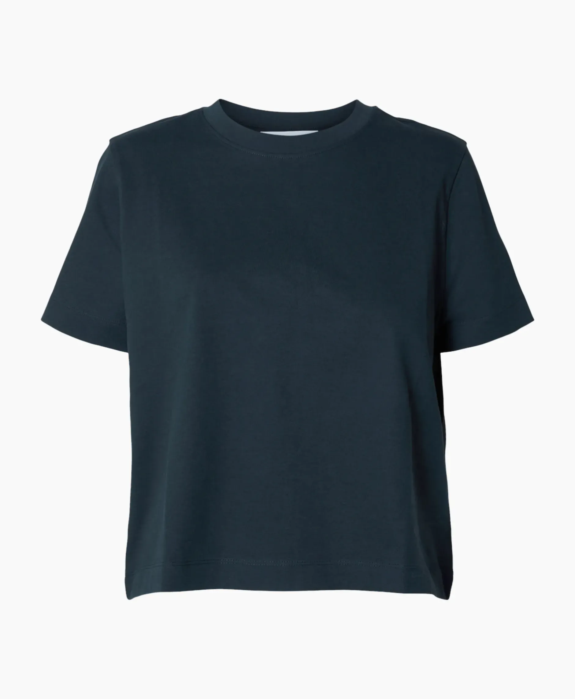 T-Shirt Essential Ssboxy Tee Noos Donker Blauw^Selected Femme Sale