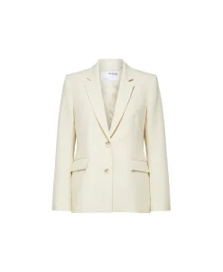 Jasje Rita Classic Blazer Birch B Off White^Selected Femme Discount