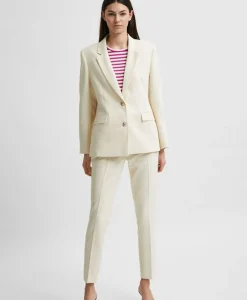 Jasje Rita Classic Blazer Birch B Off White^Selected Femme Discount