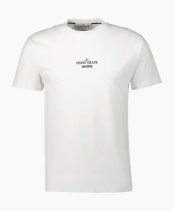 T-Shirt 2Ns91 Wit^Stone Island Outlet