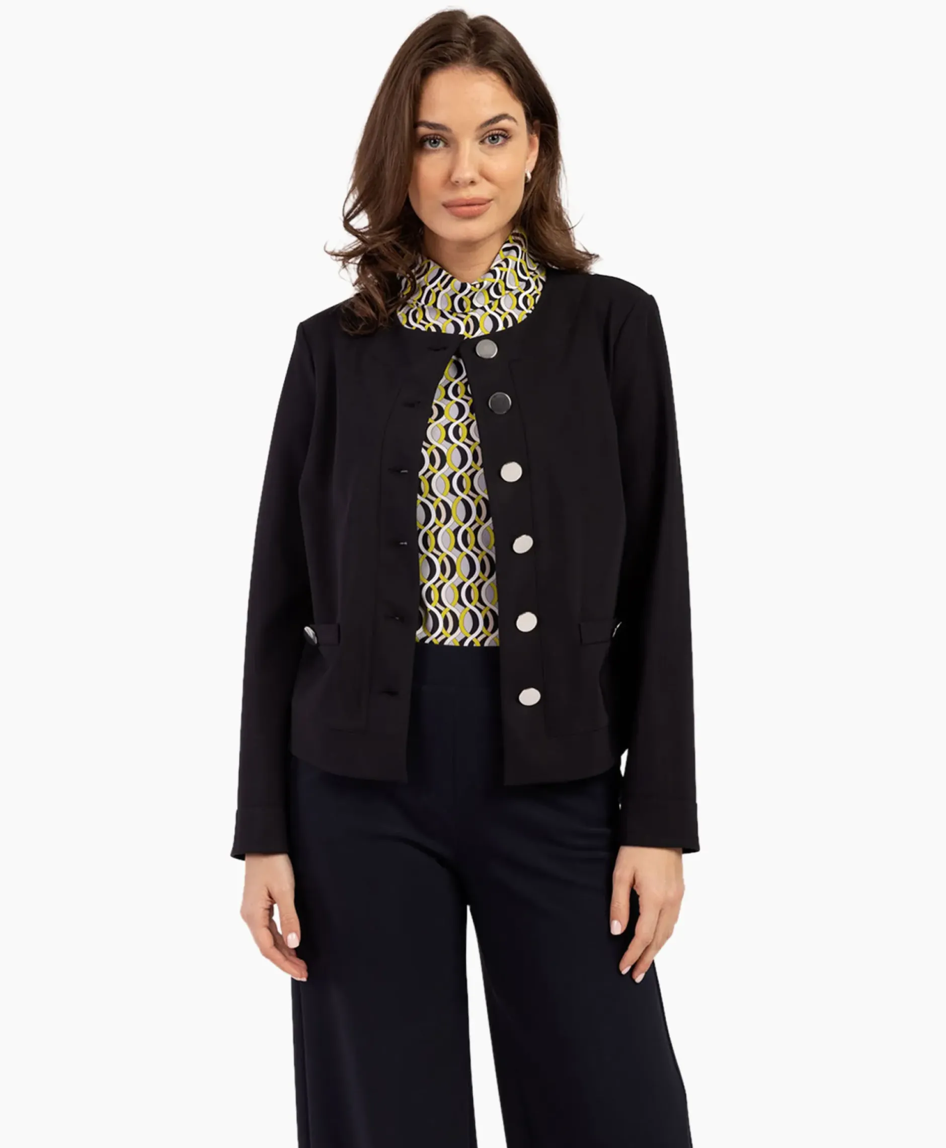 Blazer Janet Bonded Zwart Dessin^Studio Anneloes Clearance