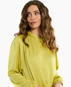 Blouse Birdie Ls Satin Geel^Studio Anneloes Best