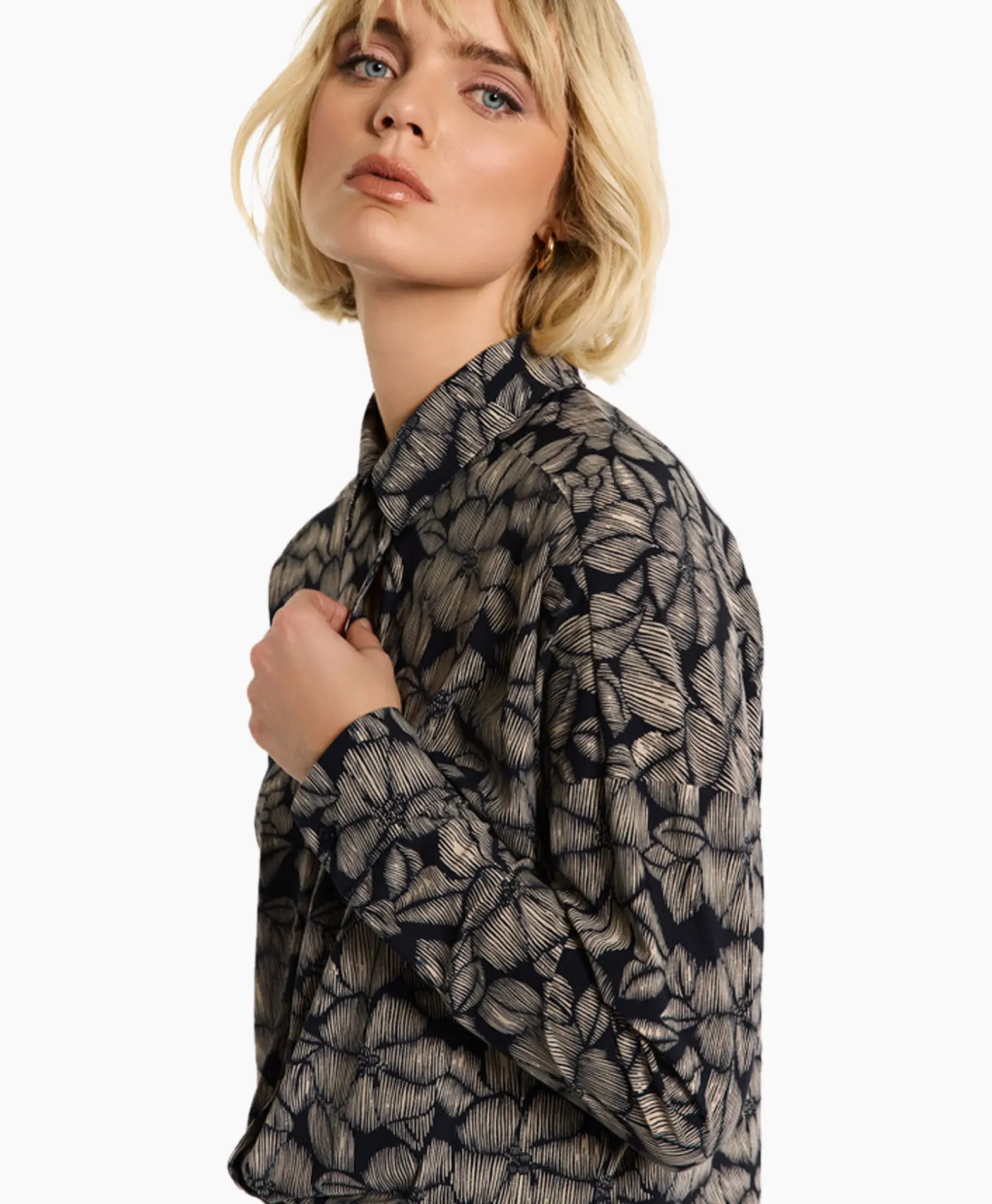 Blouse Sanne Flower Zand^Studio Anneloes Discount