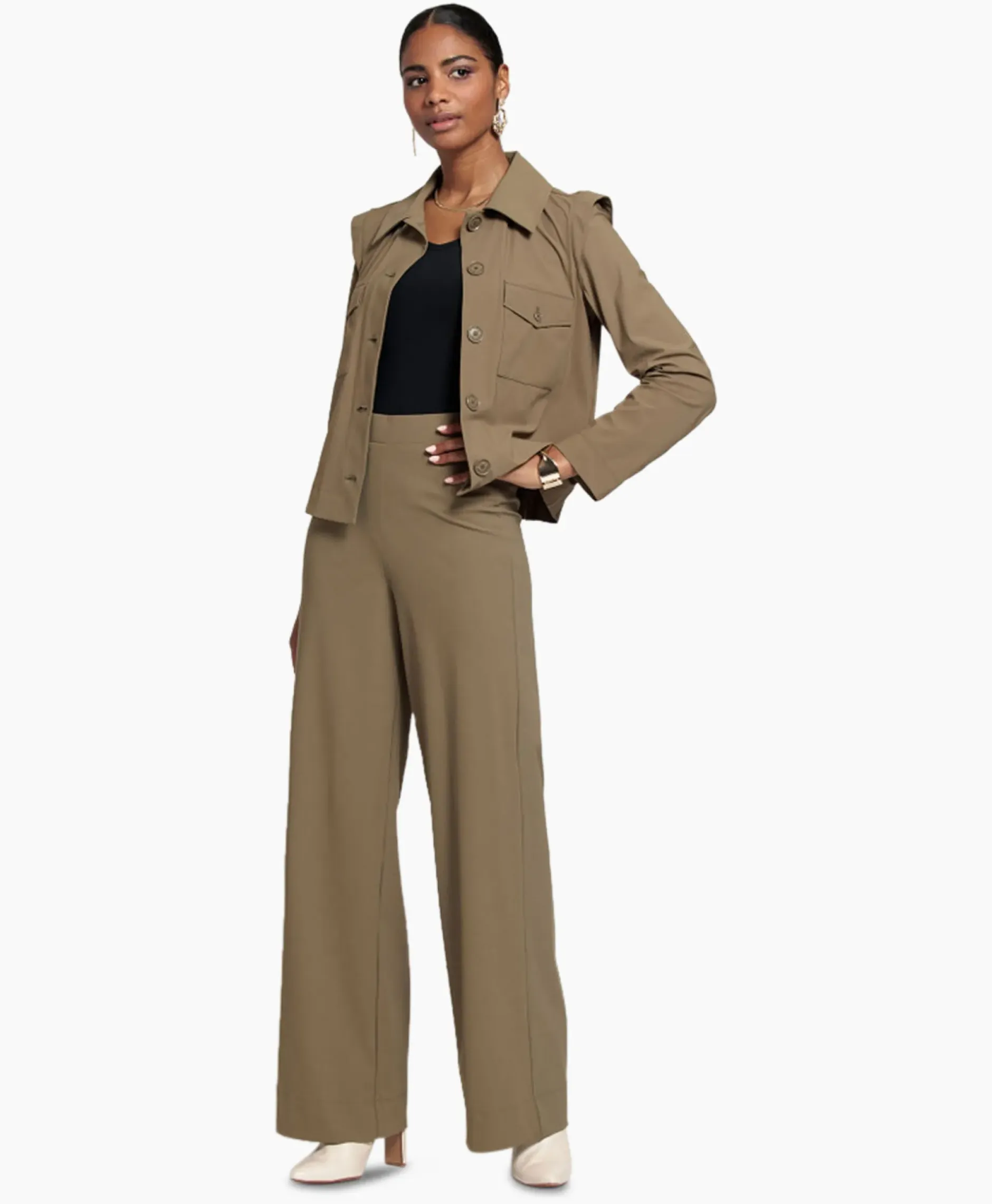Broek Alex Bonded Trousers Bruin Dessin^Studio Anneloes Hot