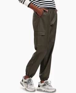 Broek Evi Leather Cargo Trousers Bruin Dessin^Studio Anneloes Discount