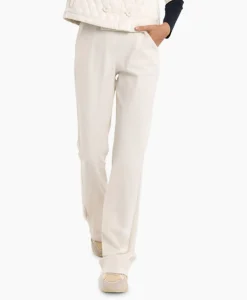 Broek Flair Long Shiny Bnd Trousers Off White^Studio Anneloes