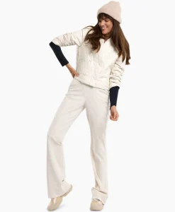 Broek Flair Long Shiny Bnd Trousers Off White^Studio Anneloes